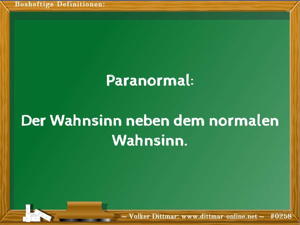 Paranormal:<br><br>Der Wahnsinn neben dem normalen Wahnsinn. 